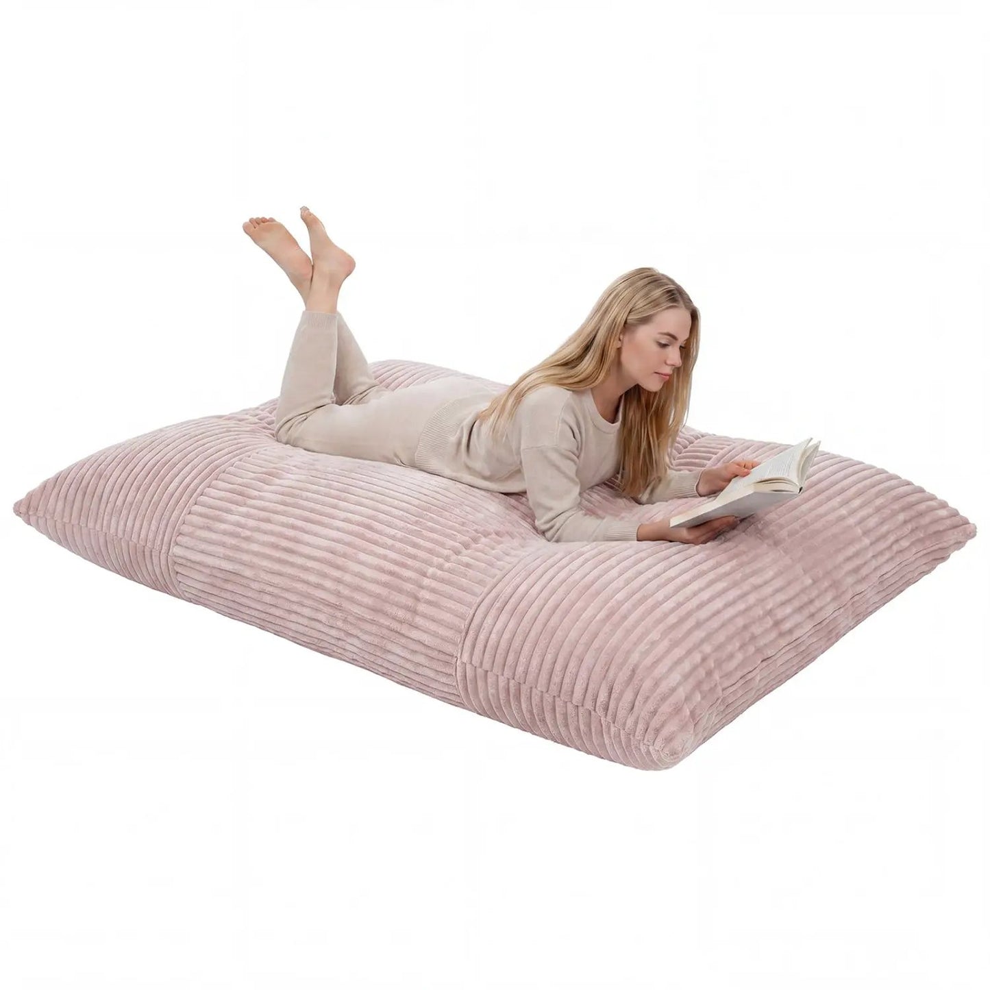 Convertible Bean Bag Floor Sofa Corduroy Cover