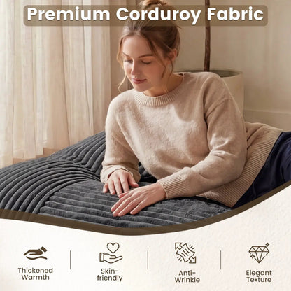 Convertible Bean Bag Floor Sofa Corduroy Cover
