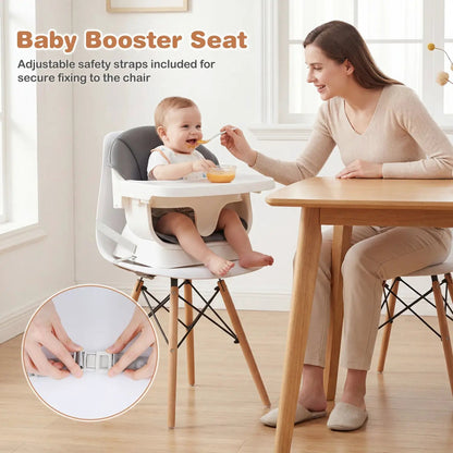 Solid Wood Convertible High Chair 3 Position Tray