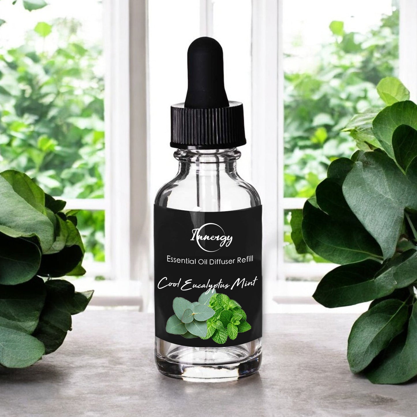 Cool Eucalyptus Mint Crystal-Enhanced Oil Diffuser, Car Air Freshener, 8ml - Tampa Home & Garden Store