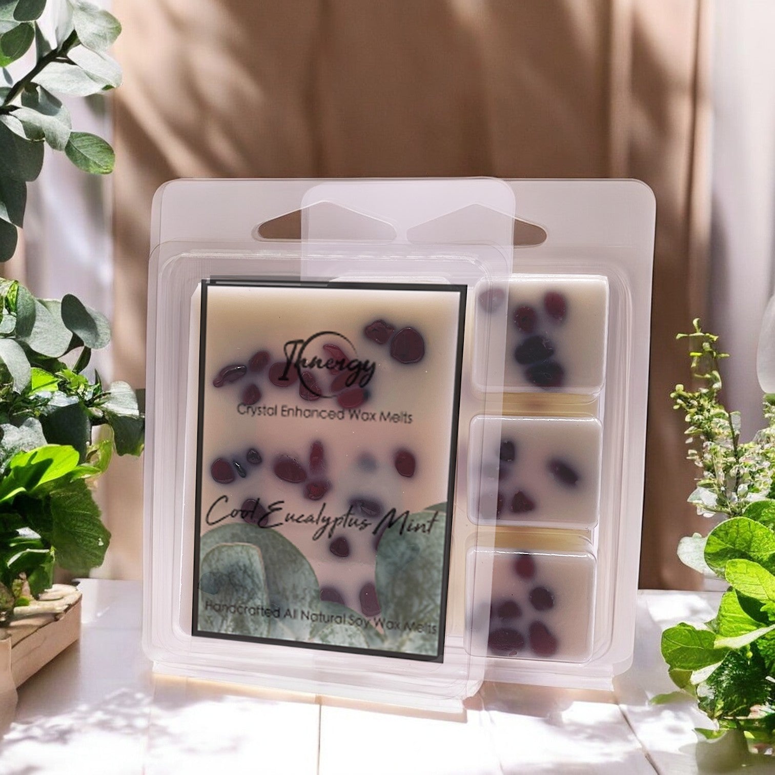 Cool Eucalyptus Mint Crystal-Enhanced Premium Coconut-Soy Wax Melts - Tampa Home & Garden Store