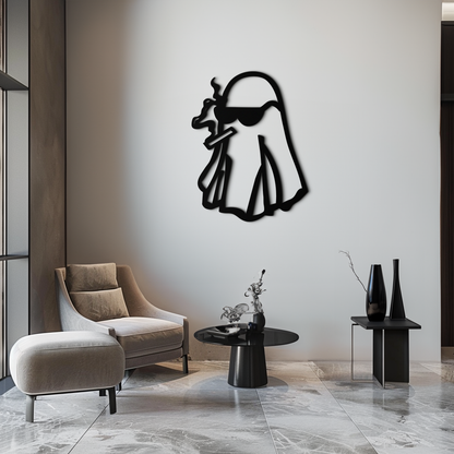 Cool Ghost Metal Wall Art – Smoking Ghost with Sunglasses Modern Decor- KAF629 - Tampa Home & Garden Store