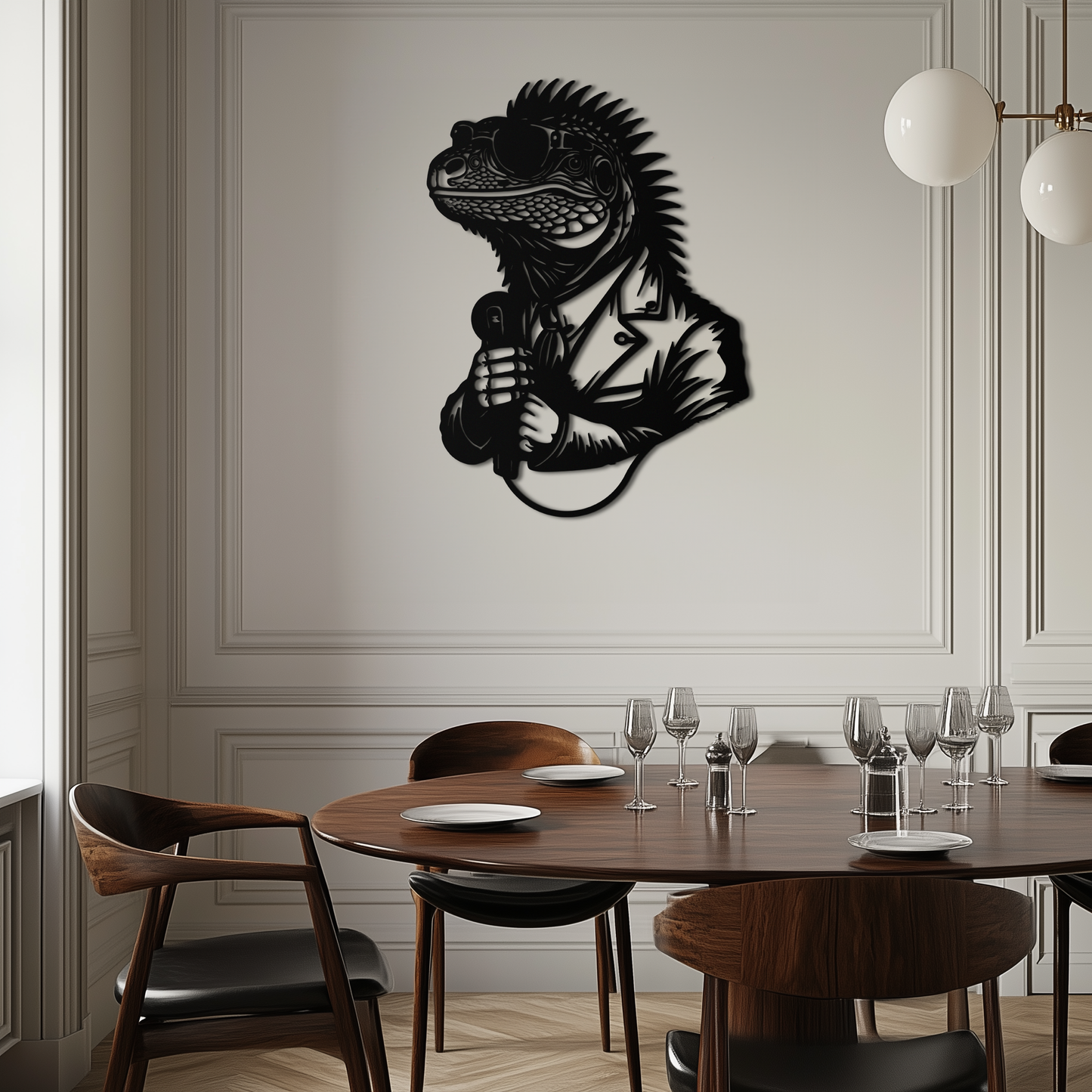 Cool Lizard Metal Wall Art – Unique Reptile Selfie Decor for Home and Office- KAF512 - Tampa Home & Garden Store
