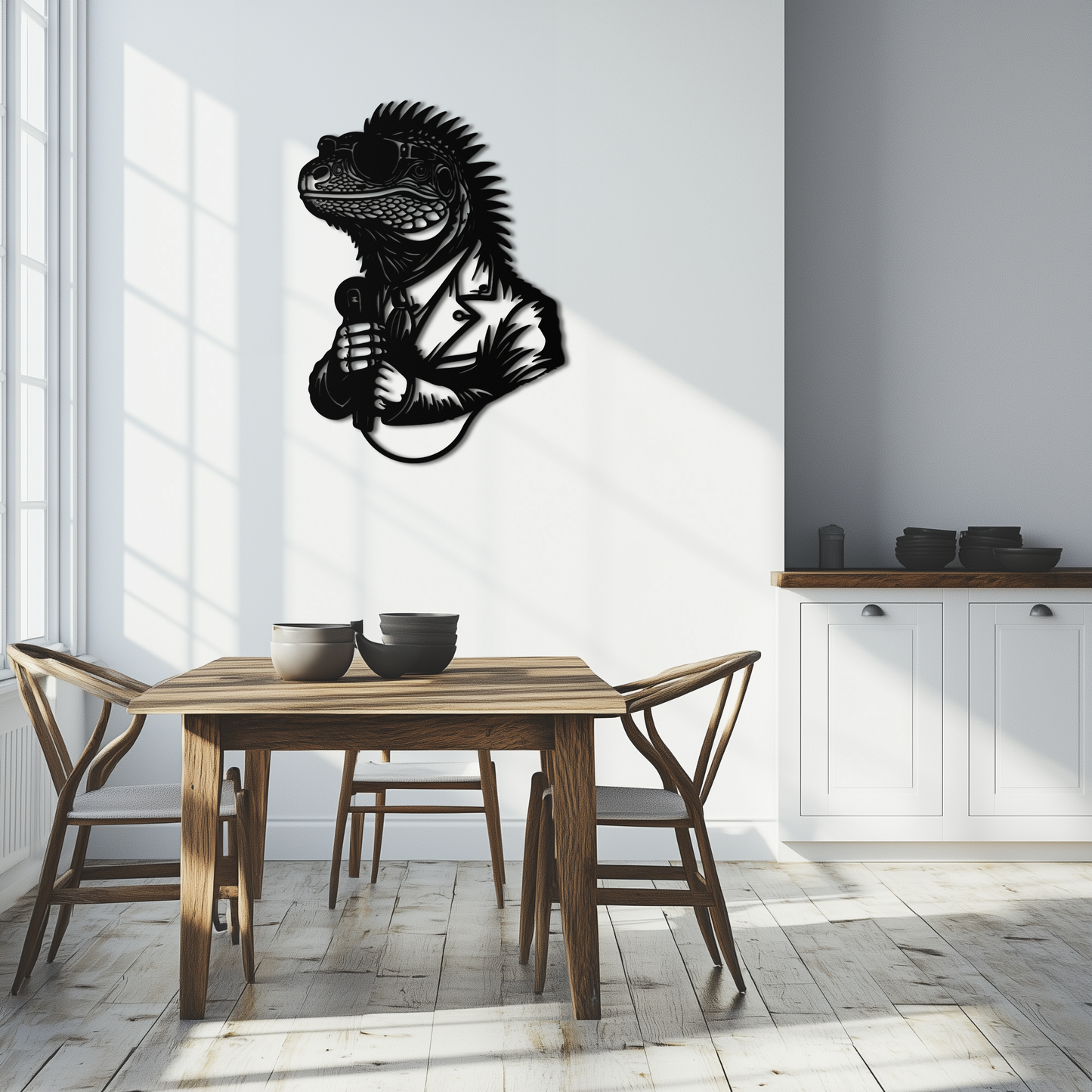 Cool Lizard Metal Wall Art – Unique Reptile Selfie Decor for Home and Office- KAF512 - Tampa Home & Garden Store