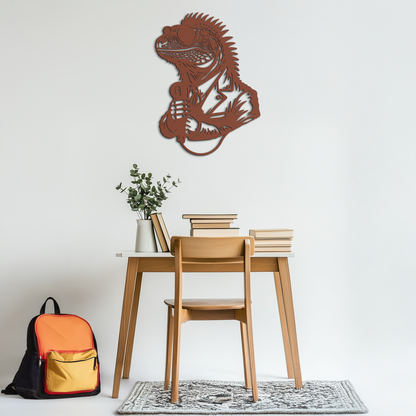 Cool Lizard Metal Wall Art – Unique Reptile Selfie Decor for Home and Office- KAF512 - Tampa Home & Garden Store