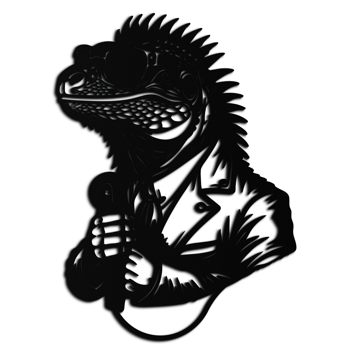 Cool Lizard Metal Wall Art – Unique Reptile Selfie Decor for Home and Office- KAF512 - Tampa Home & Garden Store