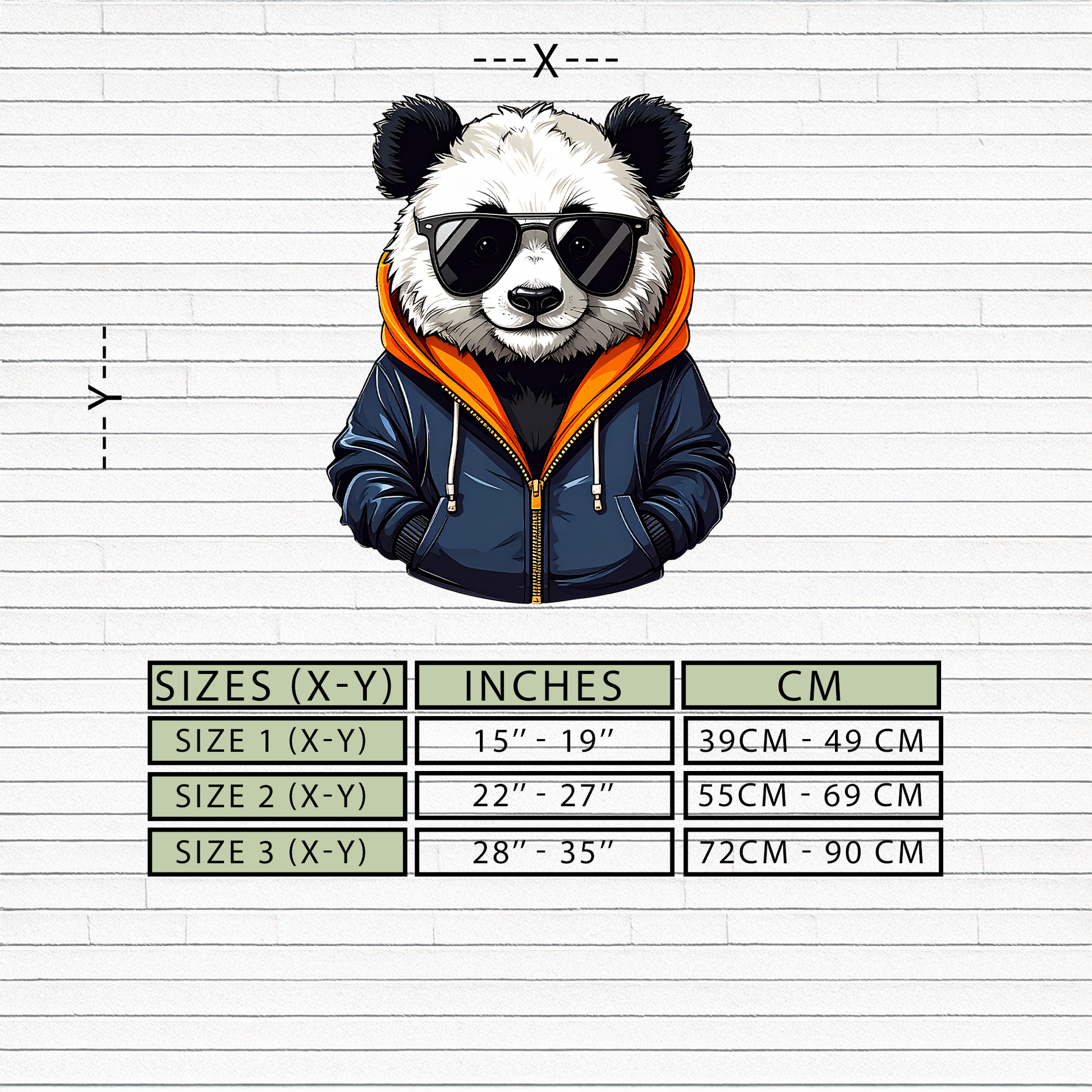 Cool Panda with Hoodie Metal Wall Art – Urban Animal UV Print Decor-KAFUVM001 - Tampa Home & Garden Store