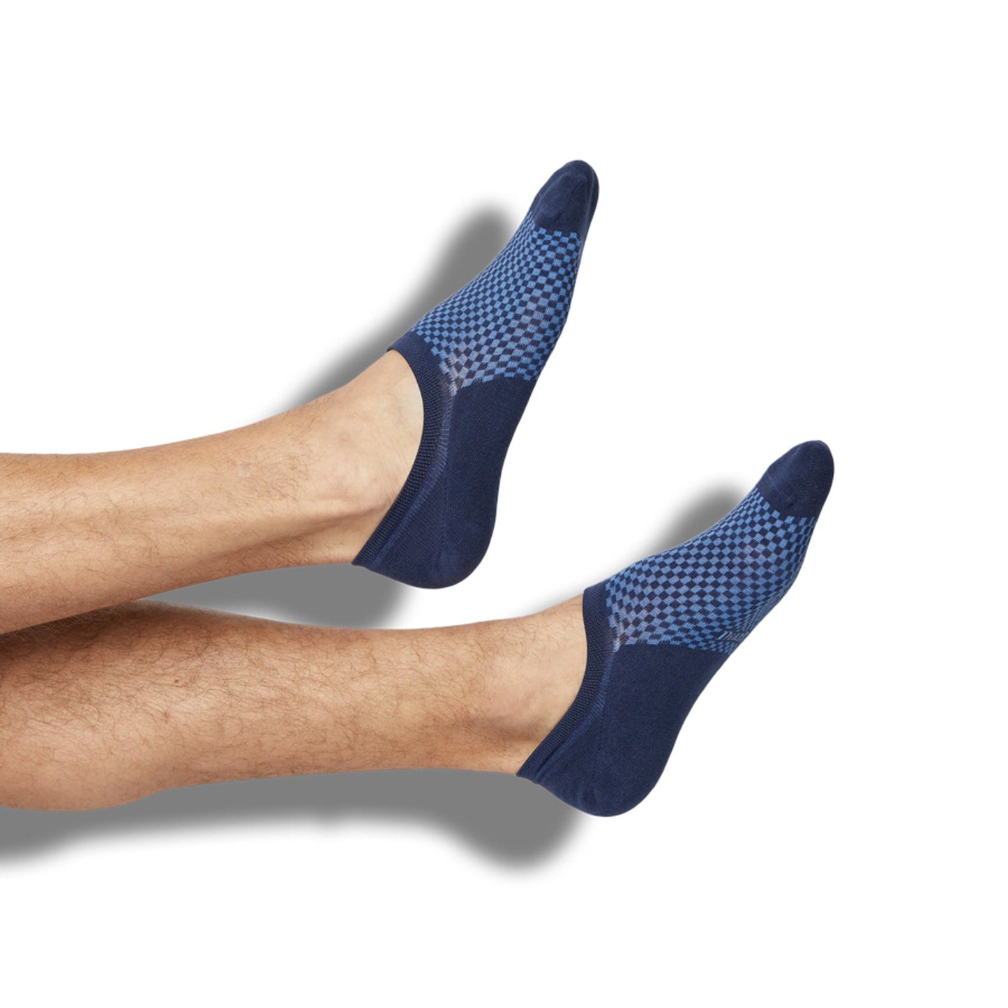 Maddox & Cooper mixed 2-pack DeadSoxy navy blue checkered footie socks on Tampa Home & Garden Store