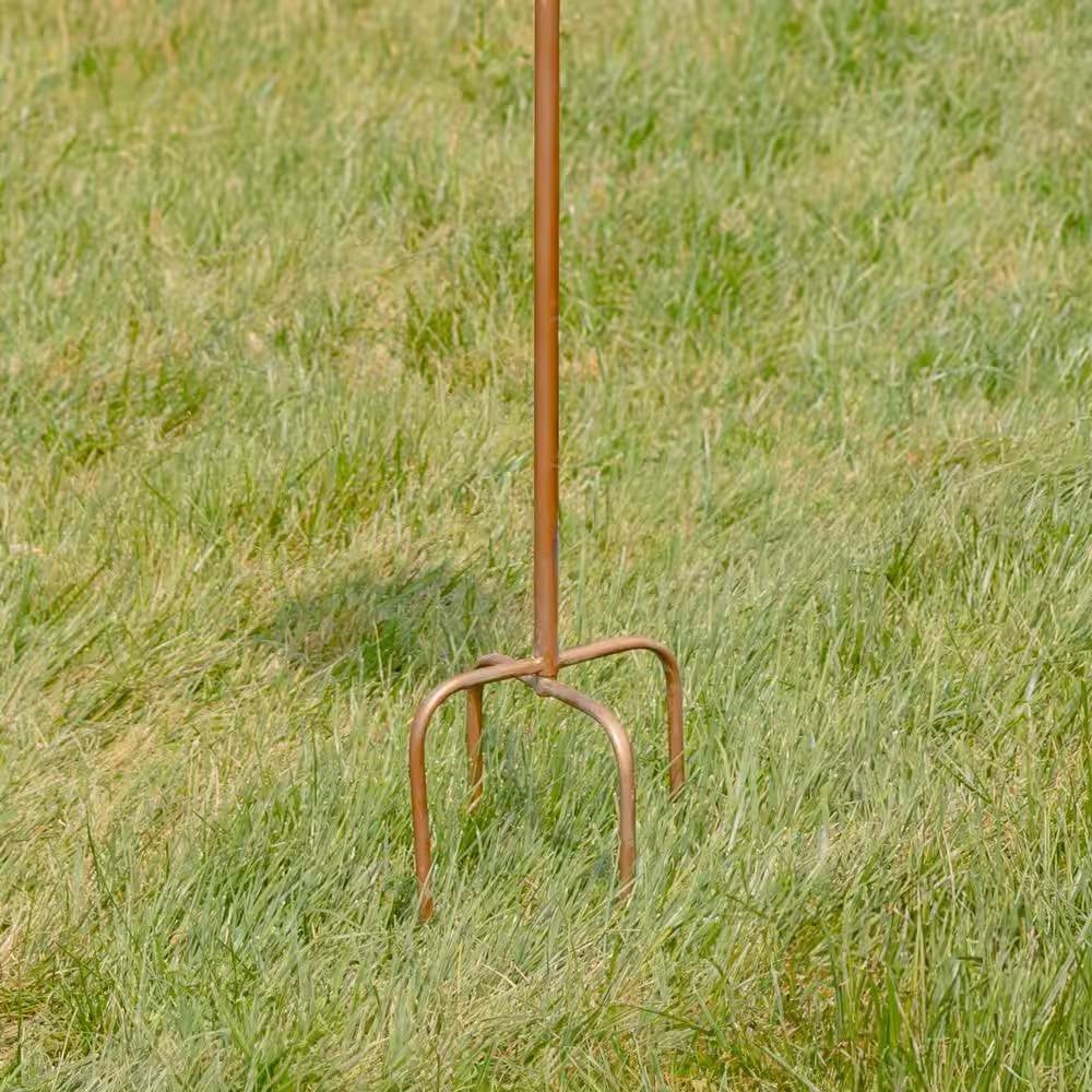 Copper Finish Metal Garden Birdhouse with Stake and Pole - Tampa Home & Garden Store