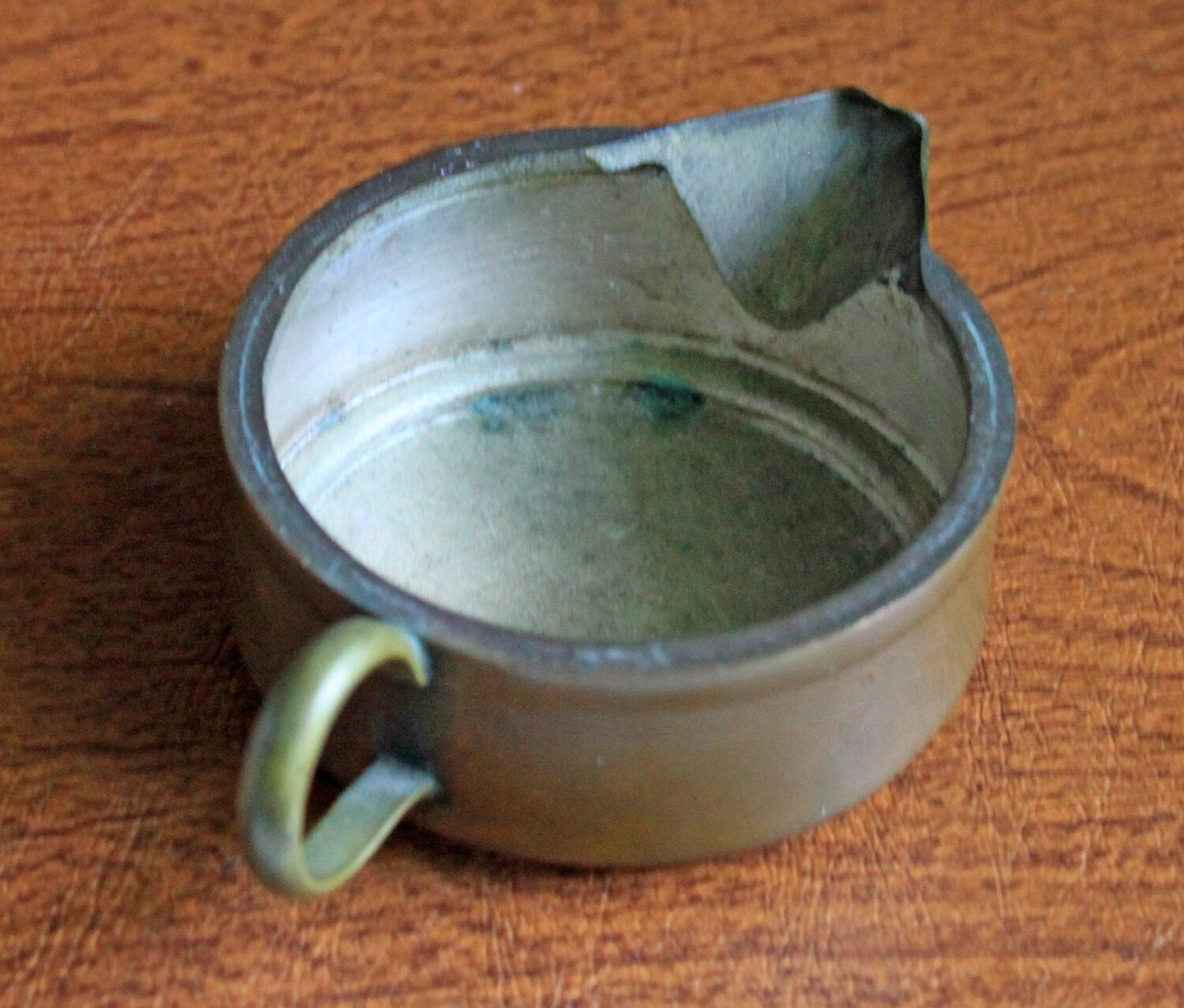 Copper Turkish Coffee Maker with Wooden Handle , Creamer , and a Cup. Gorgeous Cezve or Ibrik or Finjan. Unique Antique Beautiful Set. - Tampa Home & Garden Store