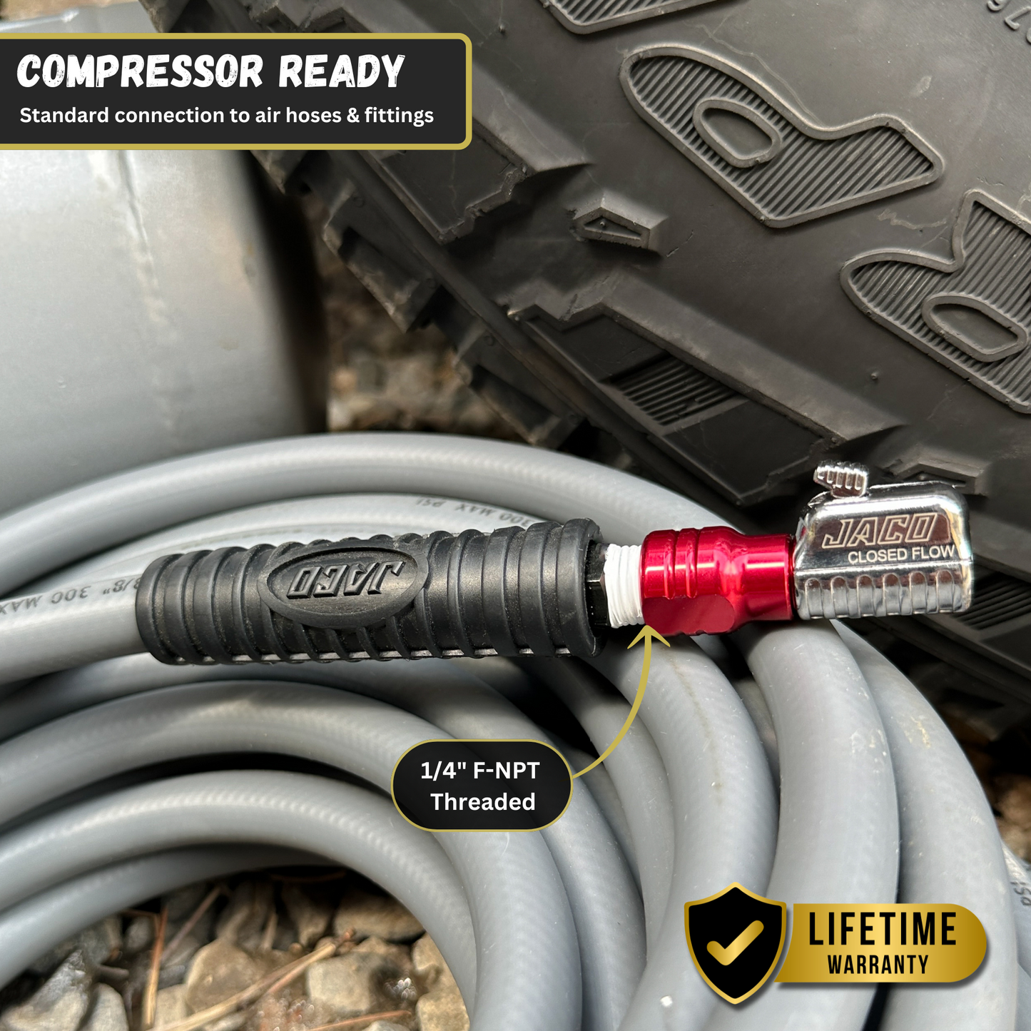 Lightning™ S2-Series Tire Air Chuck - 1/4" F-NPT