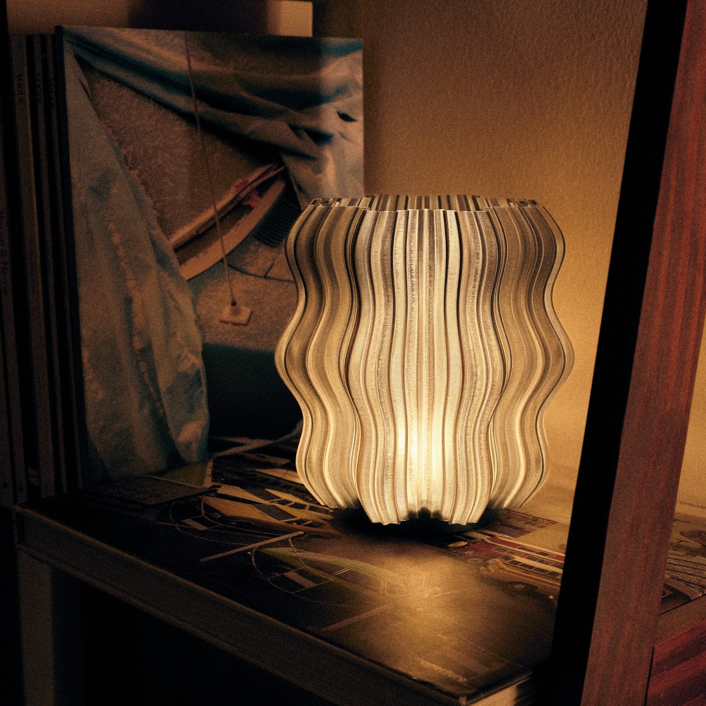 Mini lampe ondulée sans fil