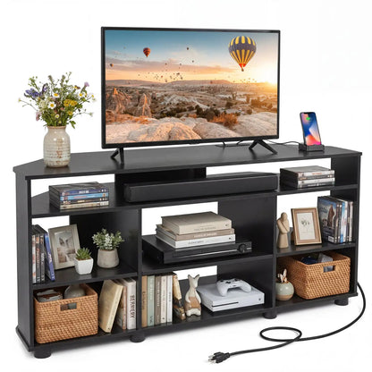 Corner TV Stand for 55 Inch TV With Storage