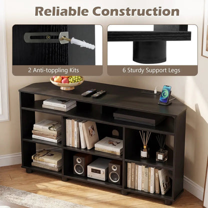 Corner TV Stand for 55 Inch TV With Storage