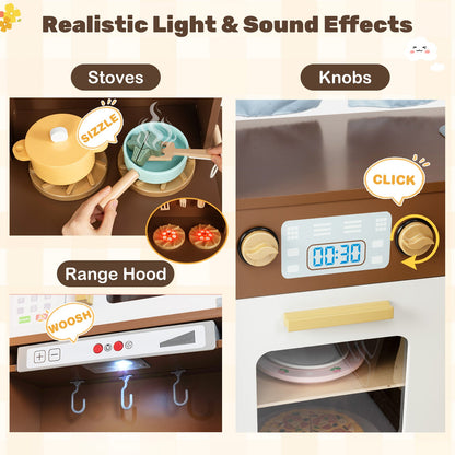 Corner Play Kitchen with Lights and Sounds for Ages 3+