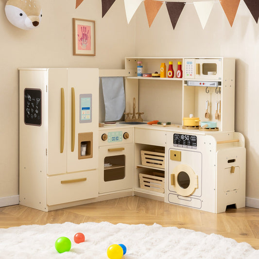 Corner Play Kitchen with Lights and Sounds for Ages 3+ - Tampa Home & Garden Store