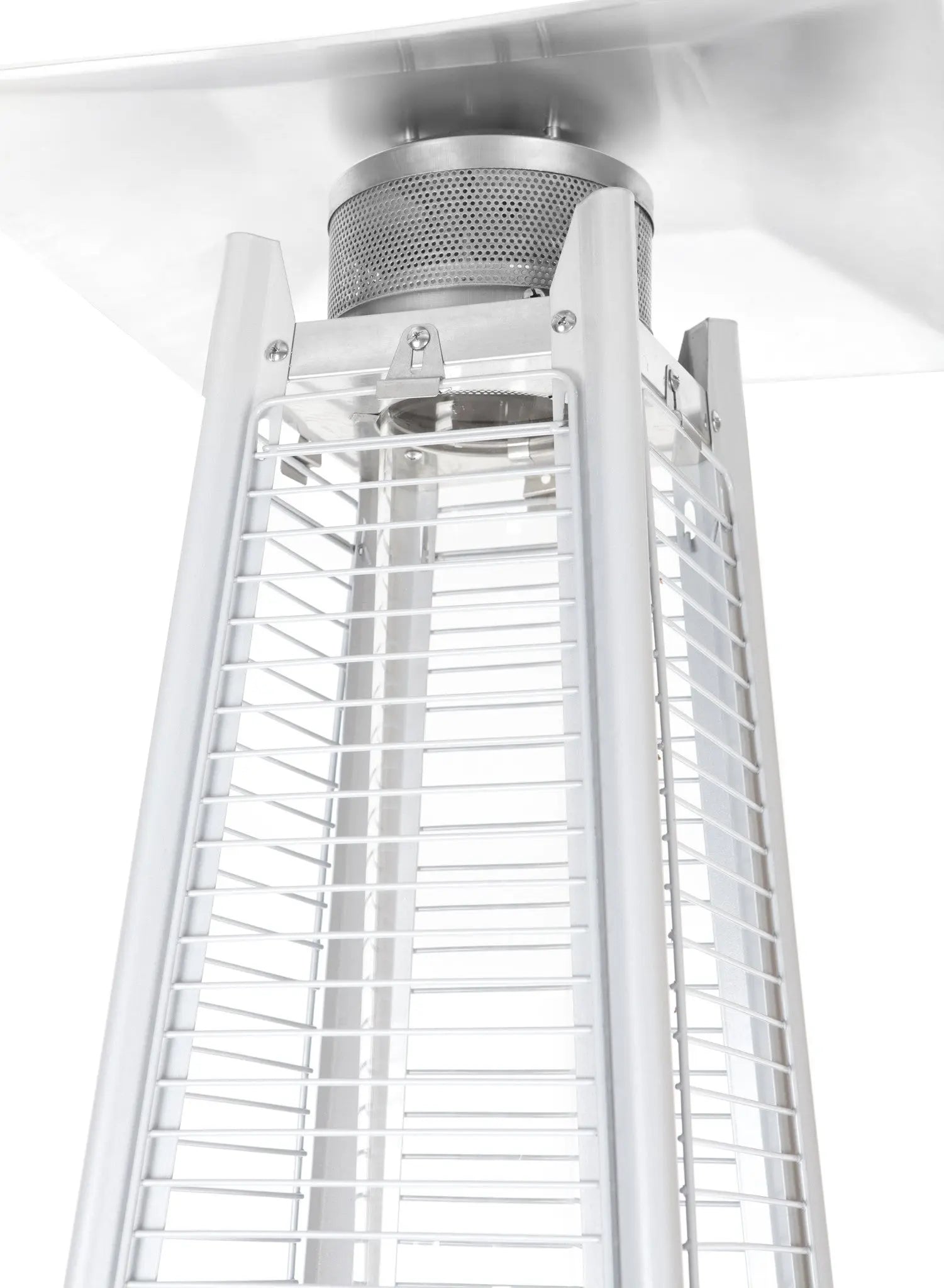 Coronado Brushed Bronze Pyramid Flame Patio Heater, gas patio heater with metal frame on Tampa Home & Garden Store