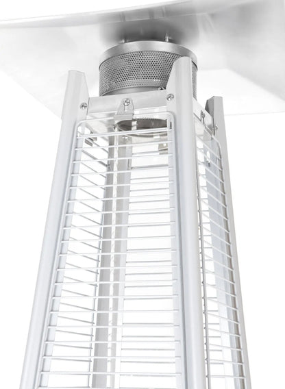 Coronado Brushed Bronze Pyramid Flame Patio Heater, gas patio heater with metal frame on Tampa Home & Garden Store