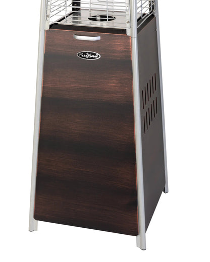 Coronado Brushed Bronze Pyramid Flame Gas Patio Heater by Fire Sense with bronze panel on Tampa Home & Garden Store