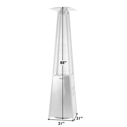 Coronado Brushed Bronze Pyramid Flame Gas Patio Heater by Fire Sense/Balkene Home, 88in tall on Tampa Home & Garden Store