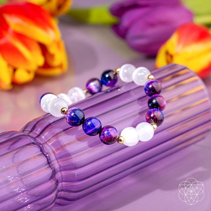 Cosmic Energy Amplifier - Galaxy Tiger’s Eye Bracelet - Tampa Home & Garden Store