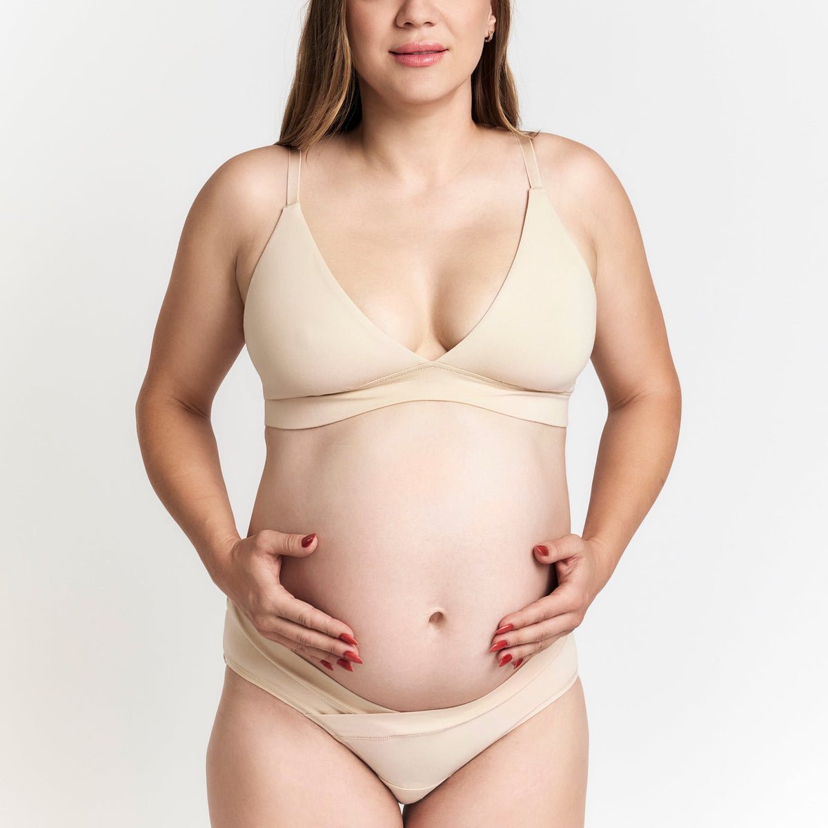 Maternity Brief in organic cotton by Net Positive, nude beige maternity underwear on Tampa Home & Garden Store