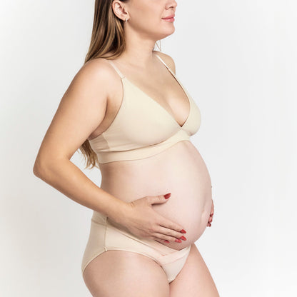 Maternity Brief beige organic cotton underwear by Net Positive on Tampa Home & Garden Store