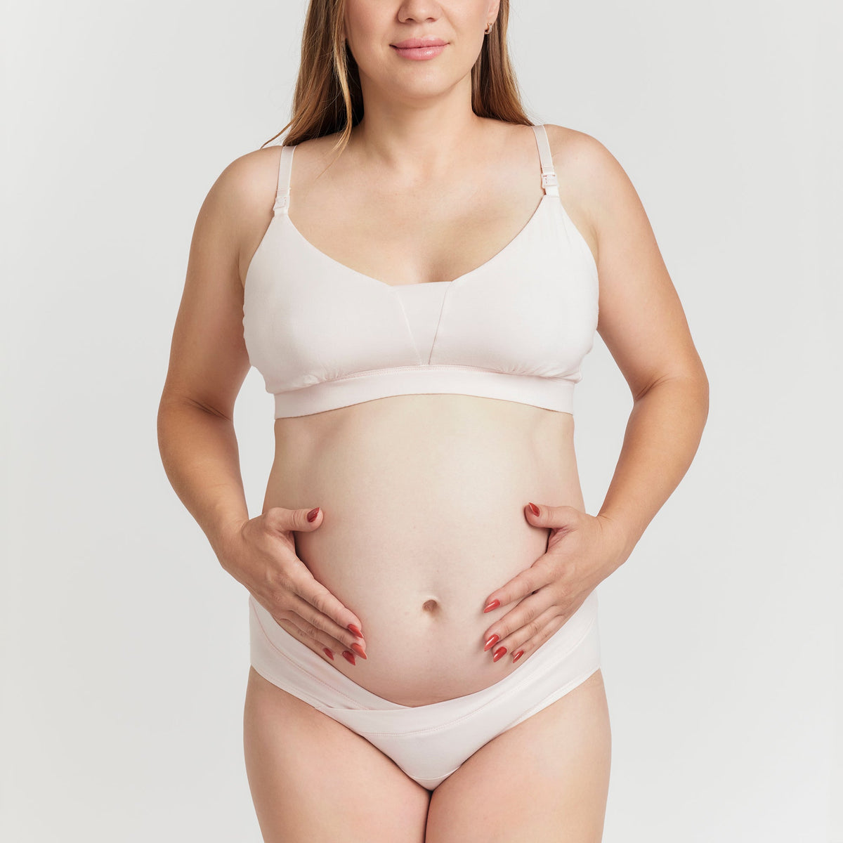Maternity briefs and matching bra in blush organic cotton by Net Positive on Tampa Home & Garden Store
