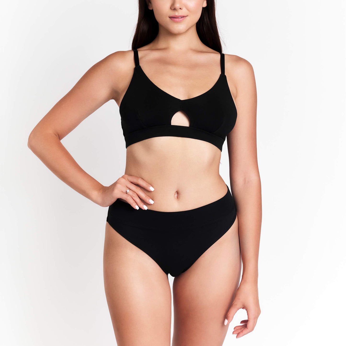 Cheeky Tanga briefs black organic cotton Net Positive on Tampa Home & Garden Store