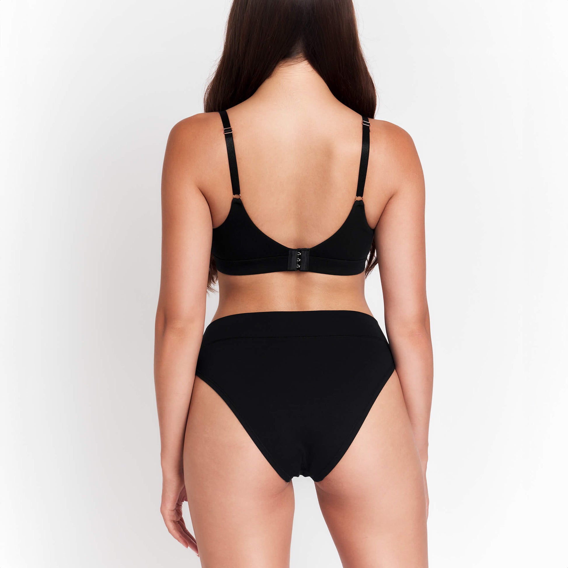 Cheeky Tanga briefs, organic cotton, black, Net Positive back view on Tampa Home & Garden Store