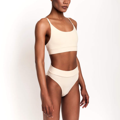 Cheeky Tanga briefs in organic cotton nude beige color on Tampa Home & Garden Store