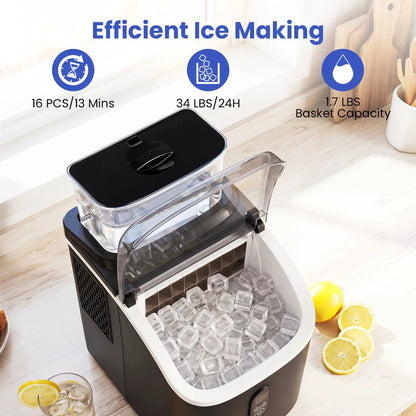 Countertop Ice Maker External Tank and Self Clean