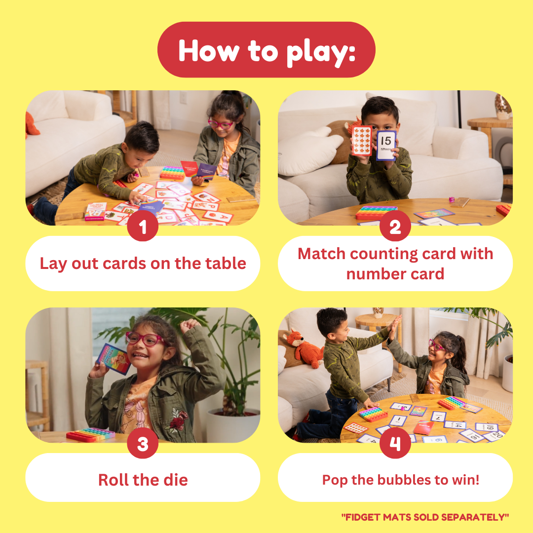 Counting & Numbers Card Pack CHOOSE Act by The Fidget Games, colorful educational card game on Tampa Home & Garden Store