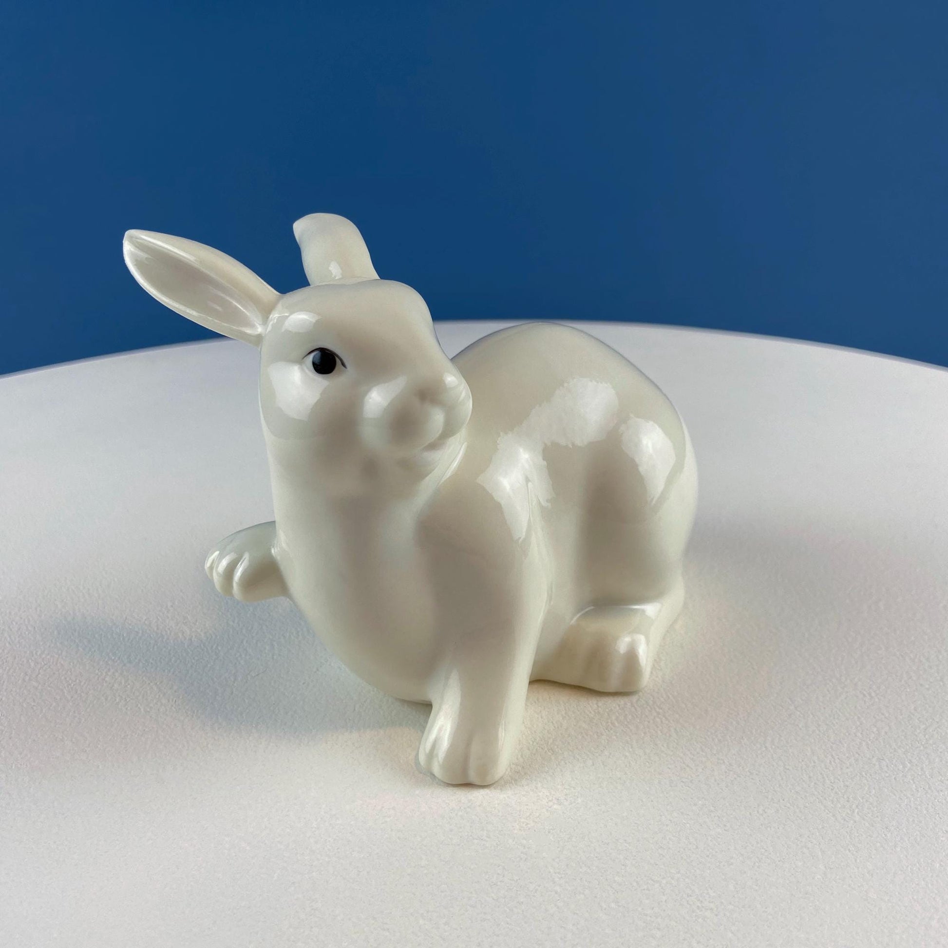 Couple of White Bunnies. Porcelain Rabbit Figurines. Set of 2. Home Dining Room Table Decor. Kids Room. Easter/Spring Celebration. - Tampa Home & Garden Store