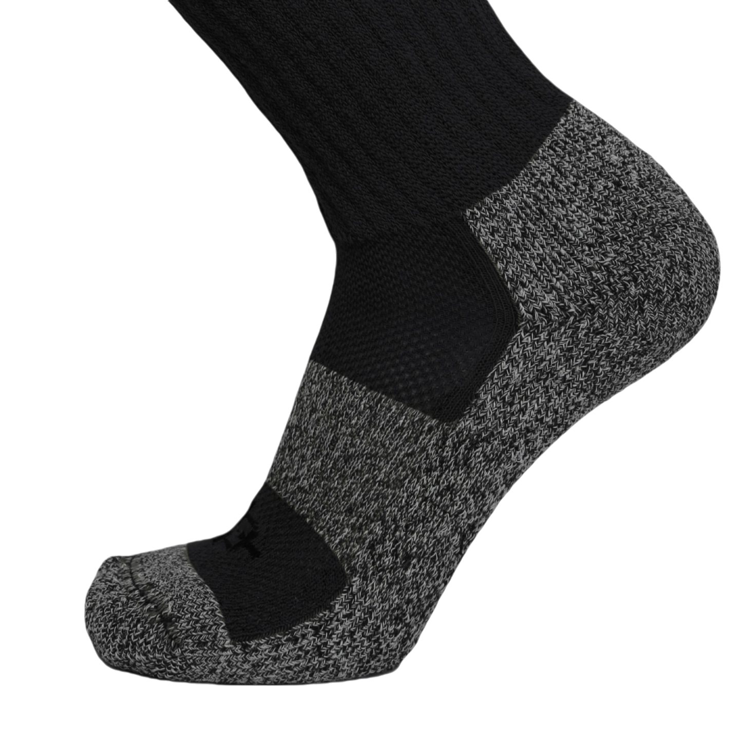 ROCK INFILTRATOR Sock knee-high tactical sock by Covert Threads in black with gray heather cuff on Tampa Home & Garden Store