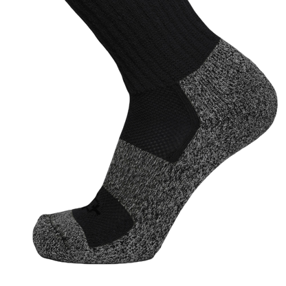 ROCK INFILTRATOR Sock knee-high tactical sock by Covert Threads in black with gray heather cuff on Tampa Home & Garden Store