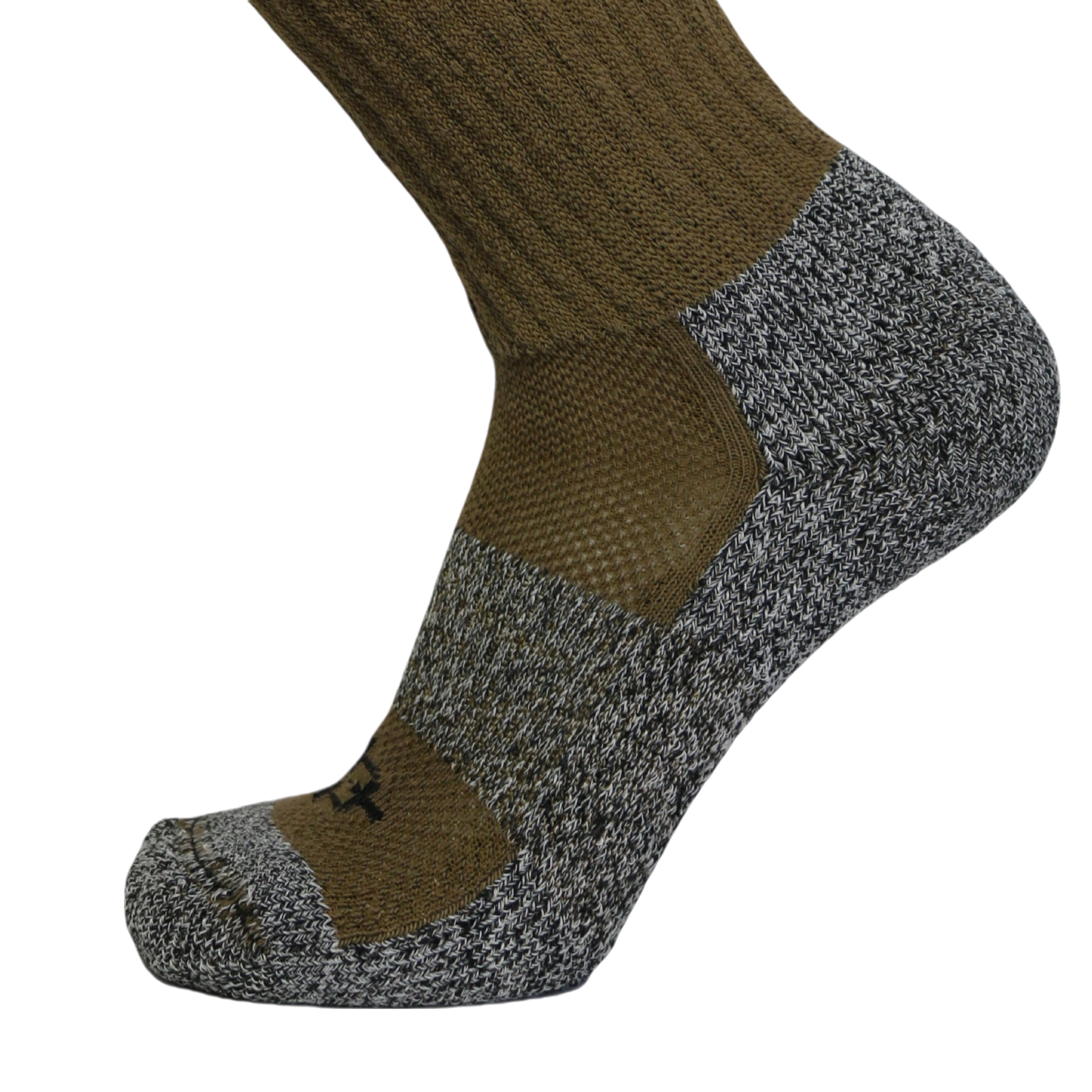 ROCK INFILTRATOR Knee Sock brown and gray knit by Covert Threads, military tactical knee sock on Tampa Home & Garden Store