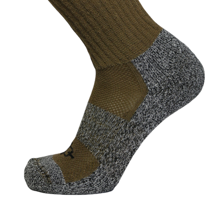 ROCK INFILTRATOR Knee Sock brown and gray knit by Covert Threads, military tactical knee sock on Tampa Home & Garden Store