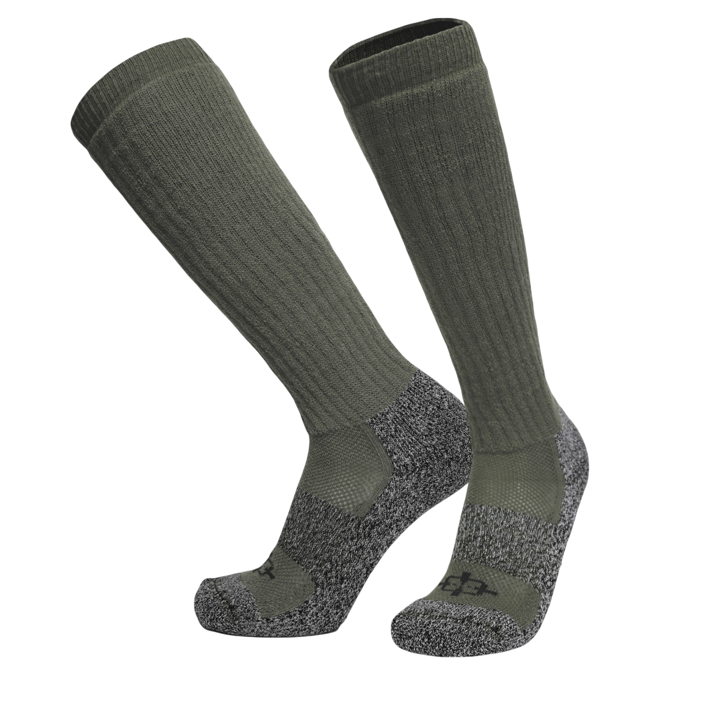 ROCK INFILTRATOR Sock pair olive green knee-high tactical socks Covert Threads on Tampa Home & Garden Store