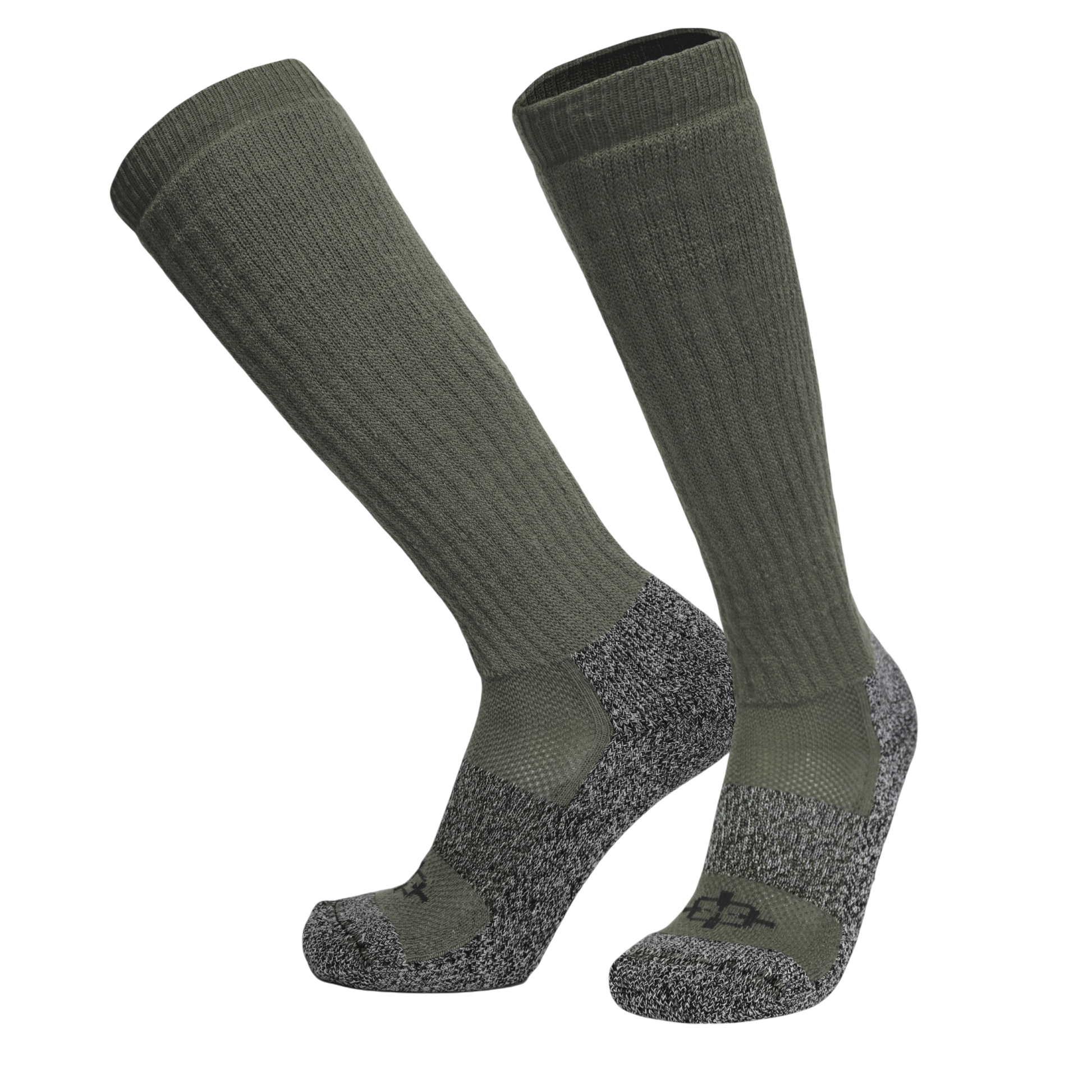 ROCK INFILTRATOR Sock pair olive green knee-high tactical socks Covert Threads on Tampa Home & Garden Store
