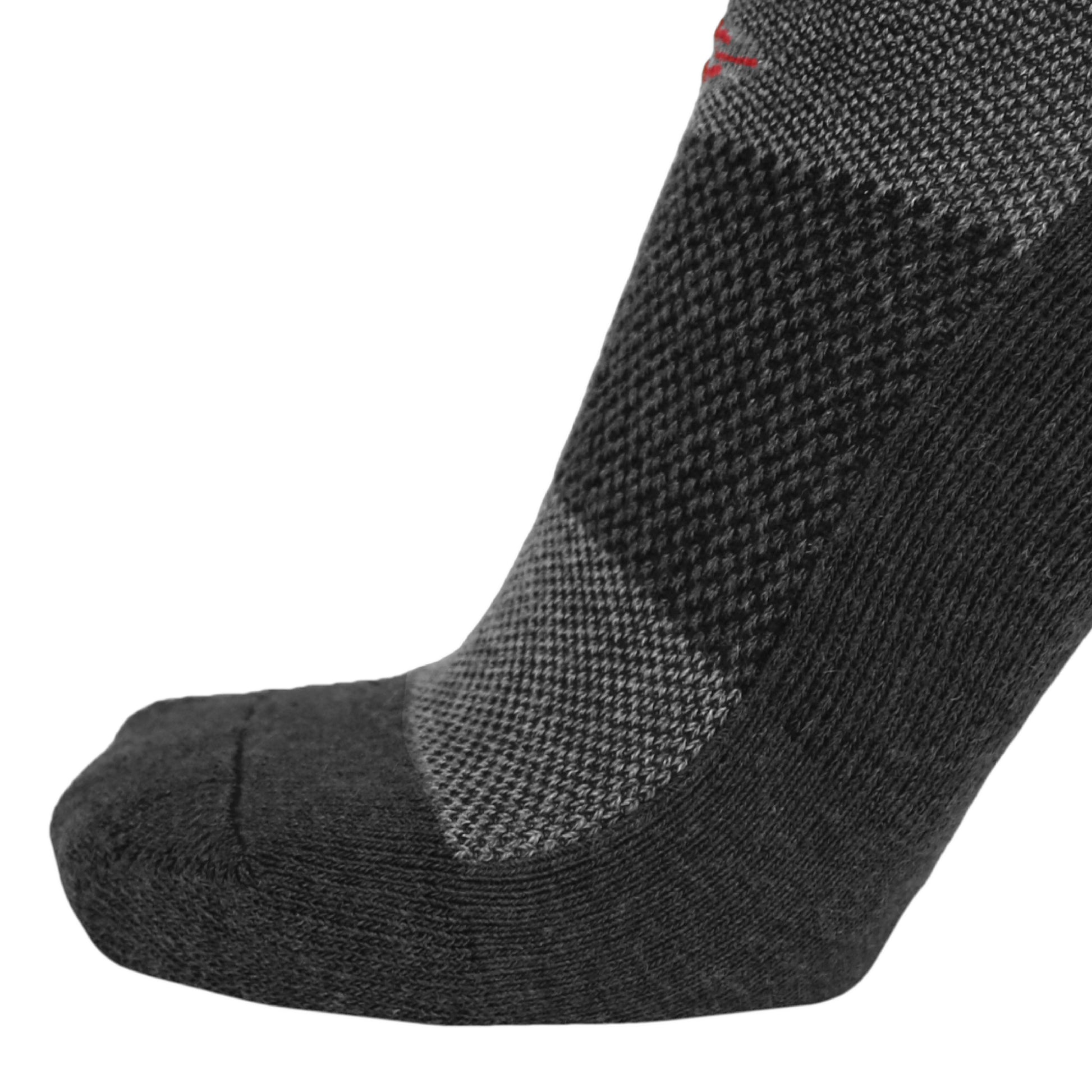 Wool BEAST Lo-Cut athletic sock charcoal gray heather knit Covert Threads on Tampa Home & Garden Store