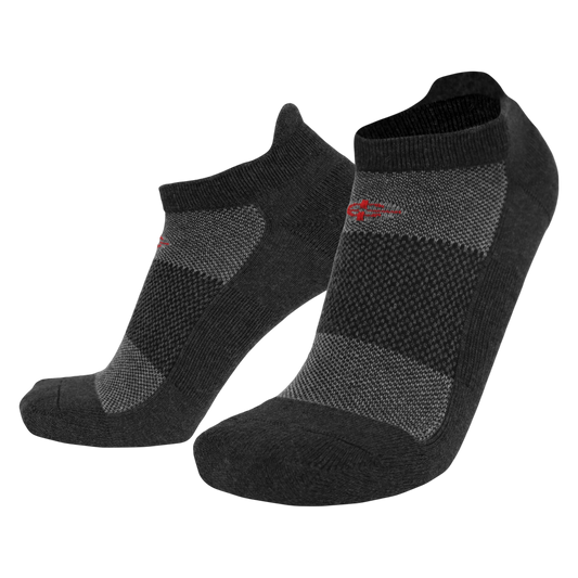 Wool BEAST Lo-Cut military sock by Covert Threads, dark gray athletic knit on Tampa Home & Garden Store