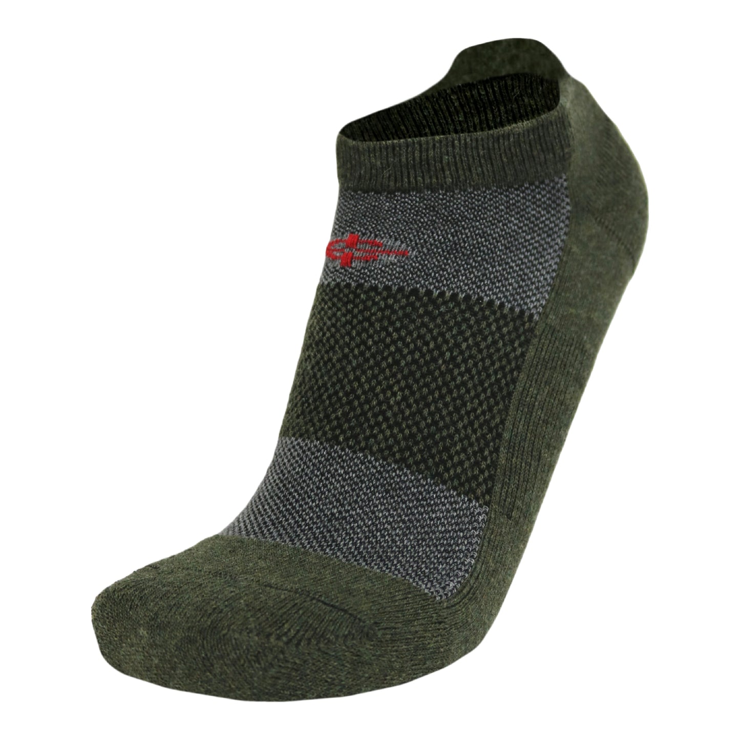 Wool BEAST Lo-Cut military athletic sock in olive-green camo with cuff by Covert Threads on Tampa Home & Garden Store