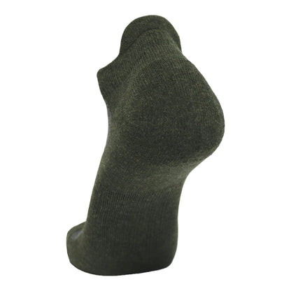Wool BEAST Lo-Cut olive green sock, wool blend tactical athletic sock by Covert Threads on Tampa Home & Garden Store