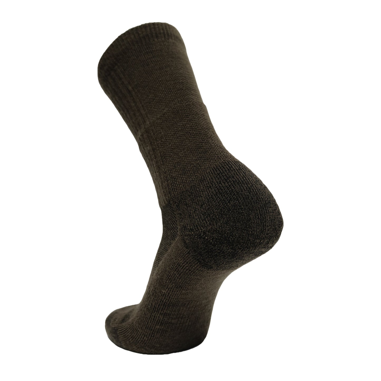 Wool BEAST Crew sock dark brown ribbed knit on Tampa Home & Garden Store