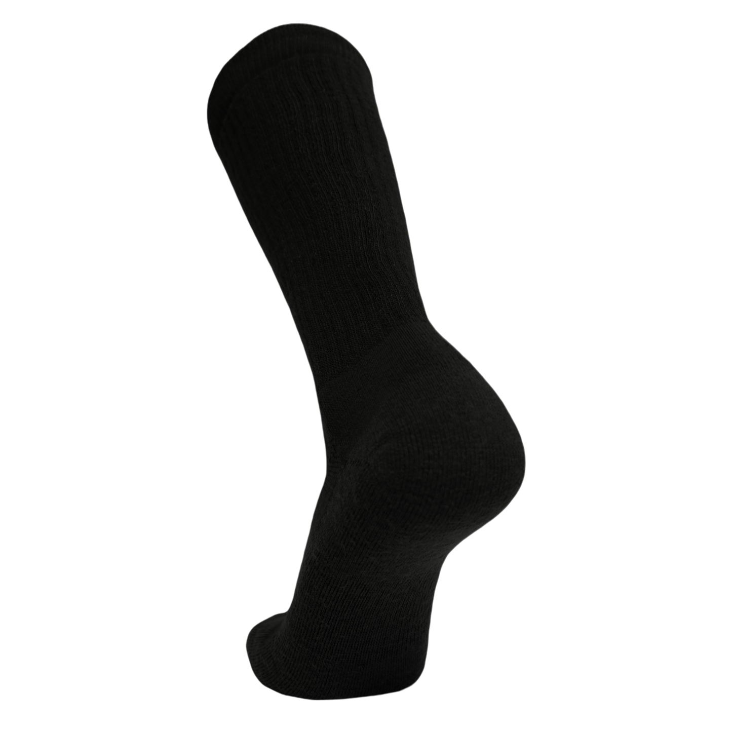 Desert Sock military crew sock for hot weather, black ribbed knit on Tampa Home & Garden Store