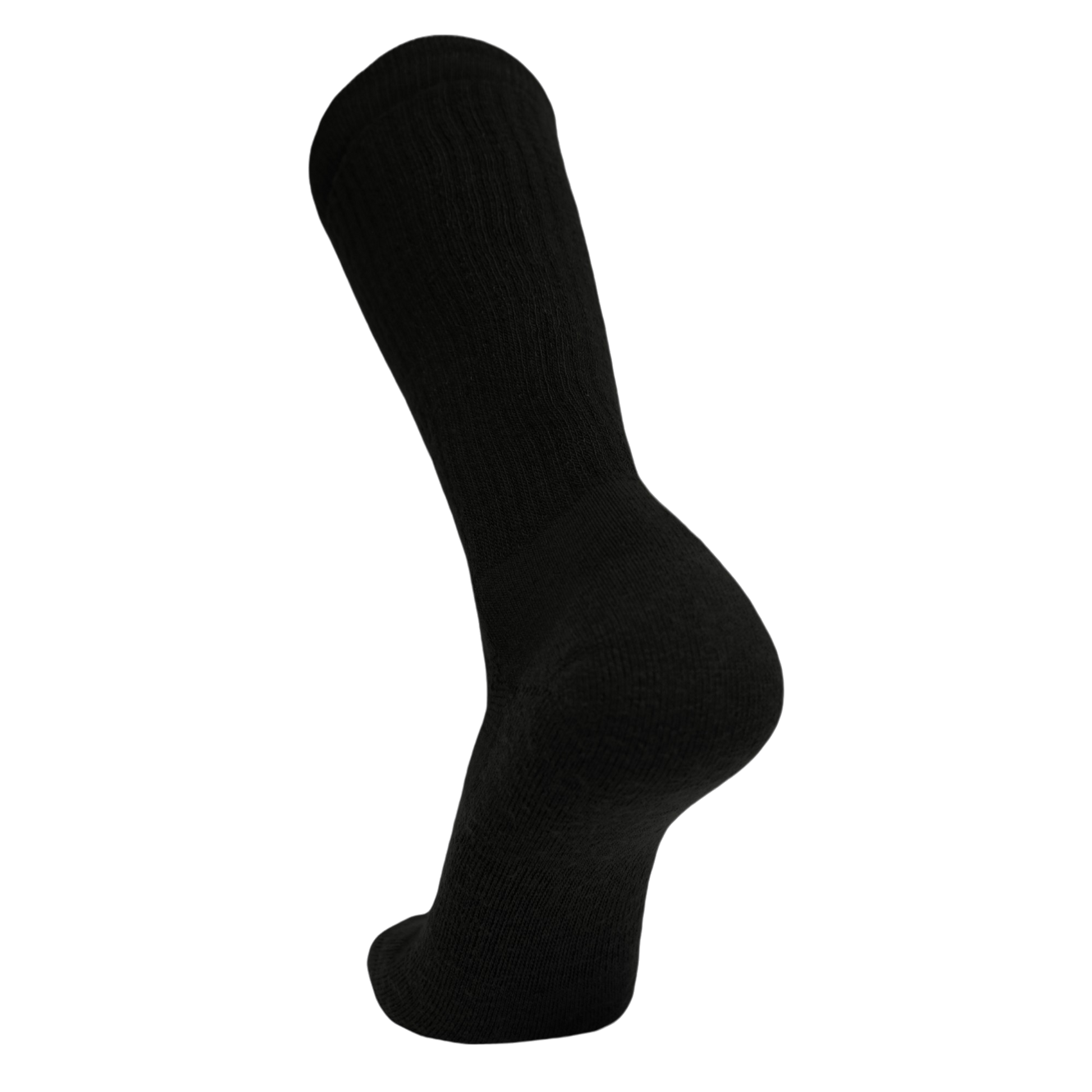 Desert Sock military crew sock for hot weather, black ribbed knit on Tampa Home & Garden Store