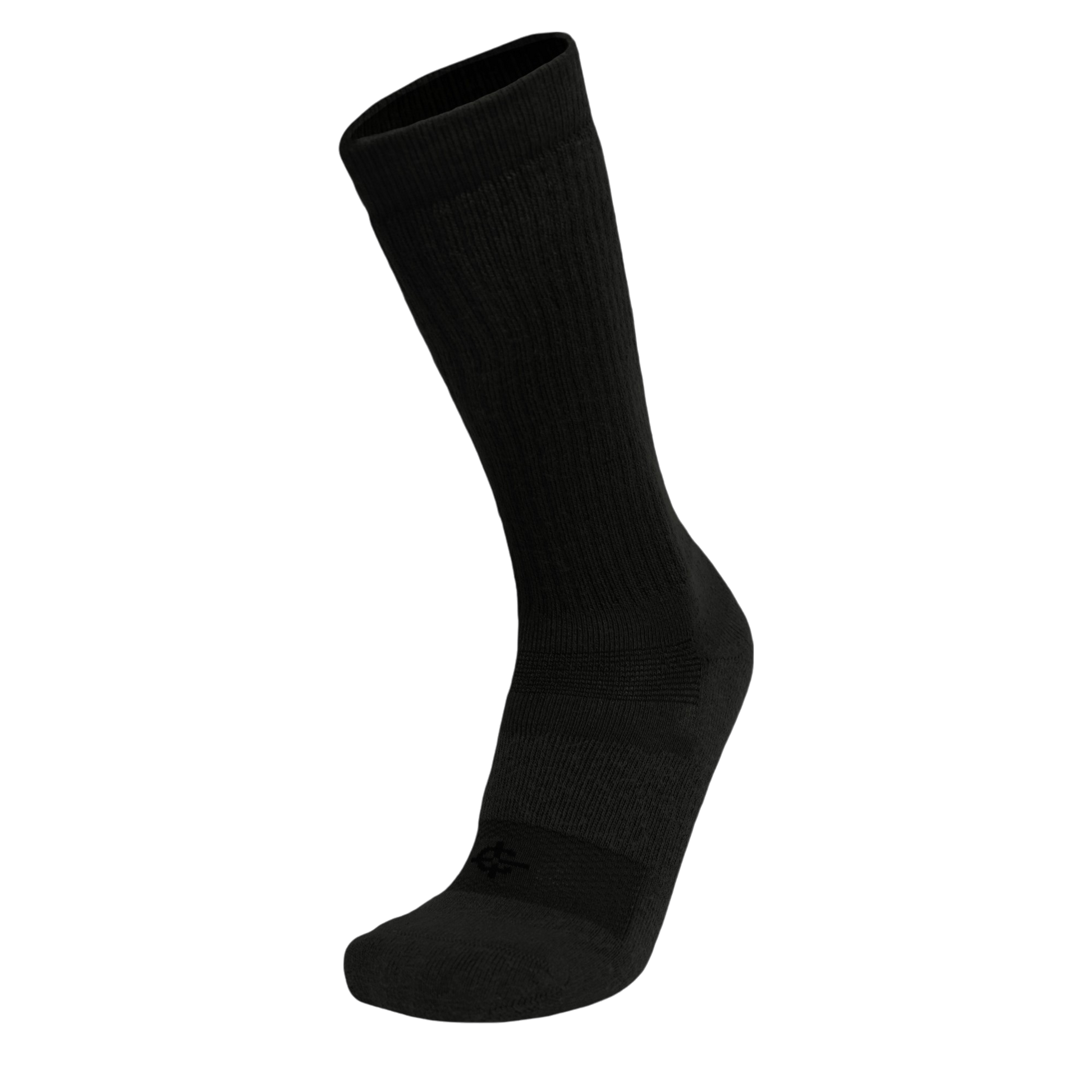 Desert Sock crew black military socks by Covert Threads for hot weather, textured knit on Tampa Home & Garden Store