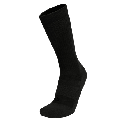 Desert Sock crew black military socks by Covert Threads for hot weather, textured knit on Tampa Home & Garden Store