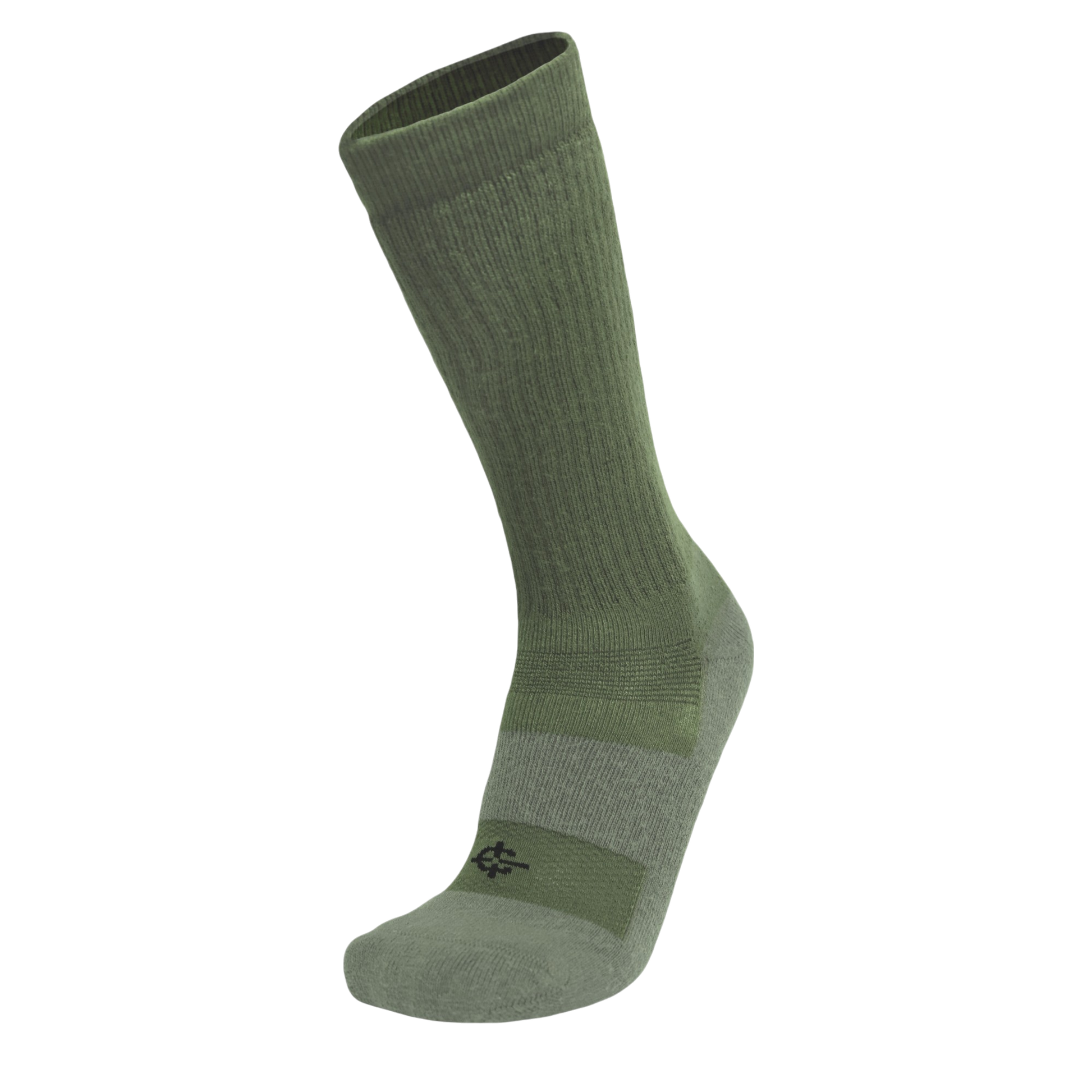 Desert Sock military crew sock in olive green with ribbed cuff by Covert Threads on Tampa Home & Garden Store